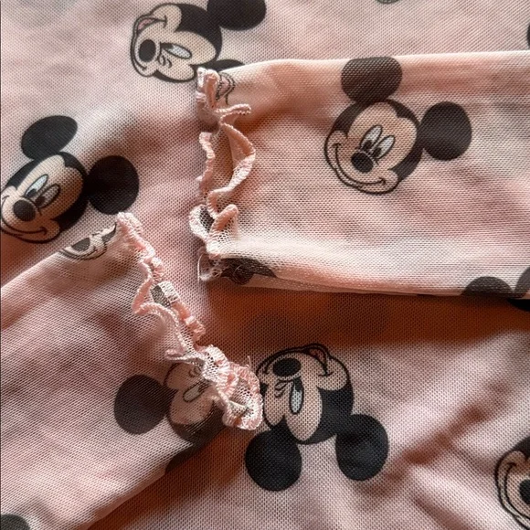 Disney Pink Mickey Mouse sheer Mesh Top - Picture 6 of 6